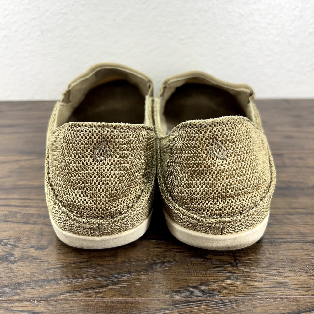 Olukai Womens Shoes Size 9.5 Wailua Mesh Tan Comfort Flats Slip On - Picture 5 of 10